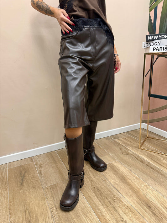 Bermuda in ecopelle - MORO