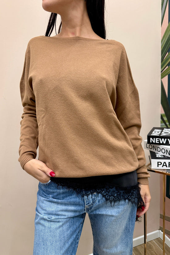 Pull scollo dietro - CAMMELLO
