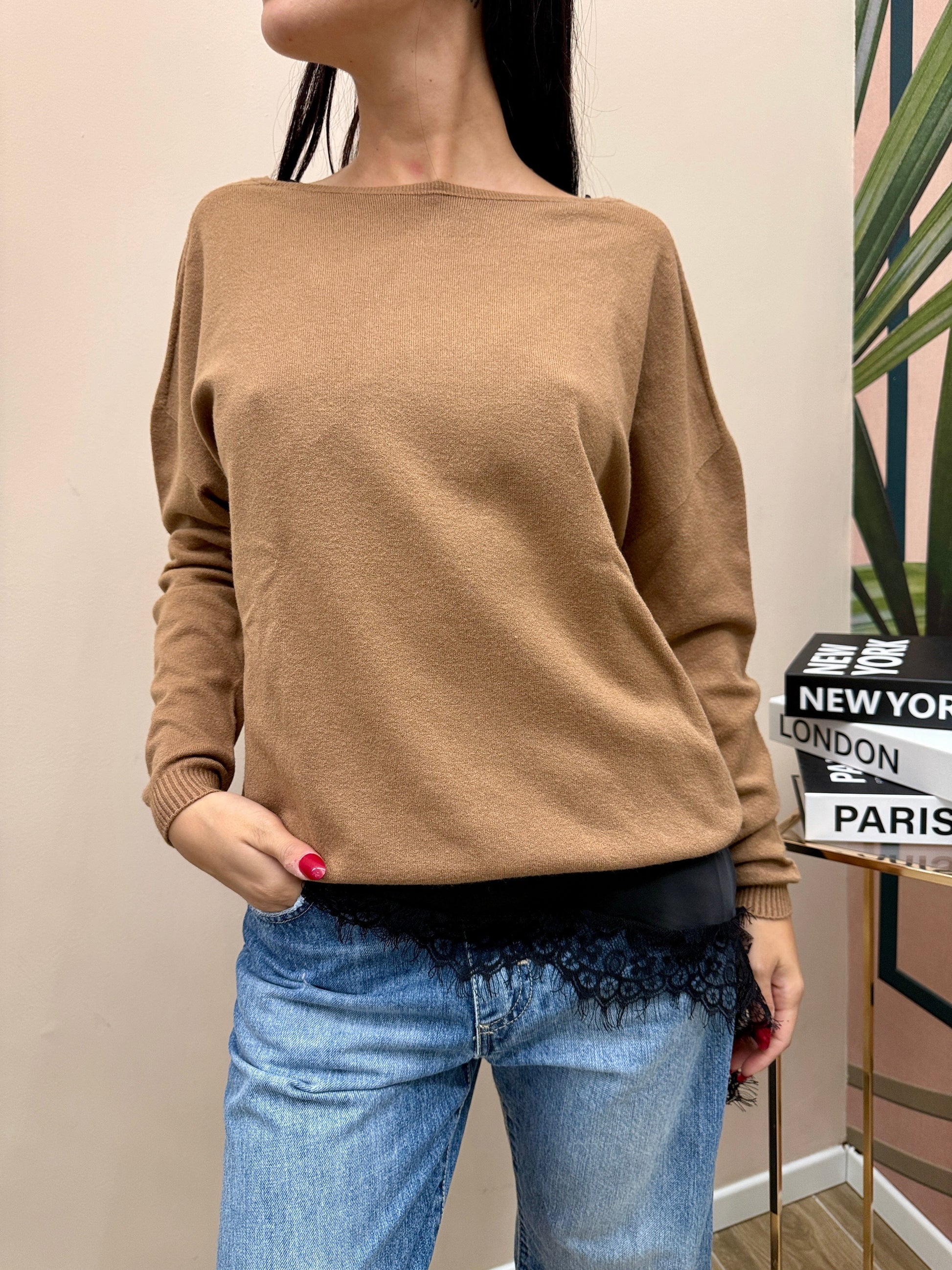 Pull scollo dietro - CAMMELLO