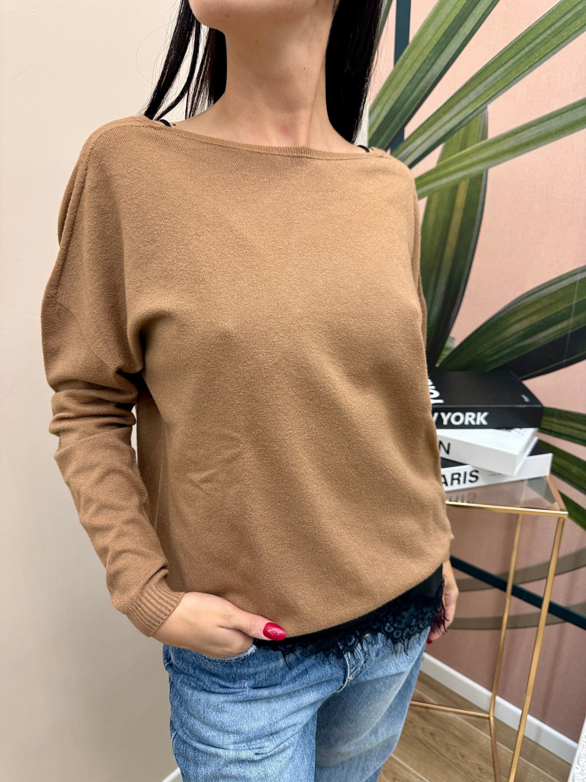 Pull scollo dietro - CAMMELLO