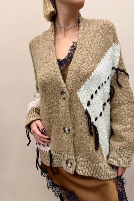 Cardigan giacca - CAMMELLO