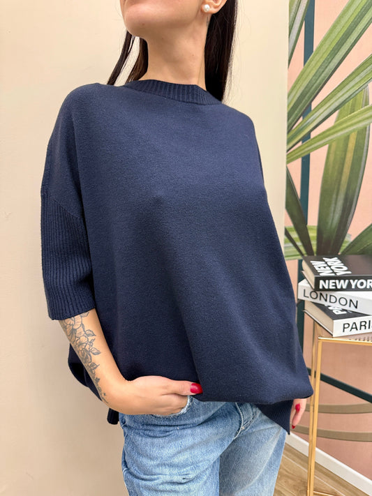 Pull over mezza manica - BLU