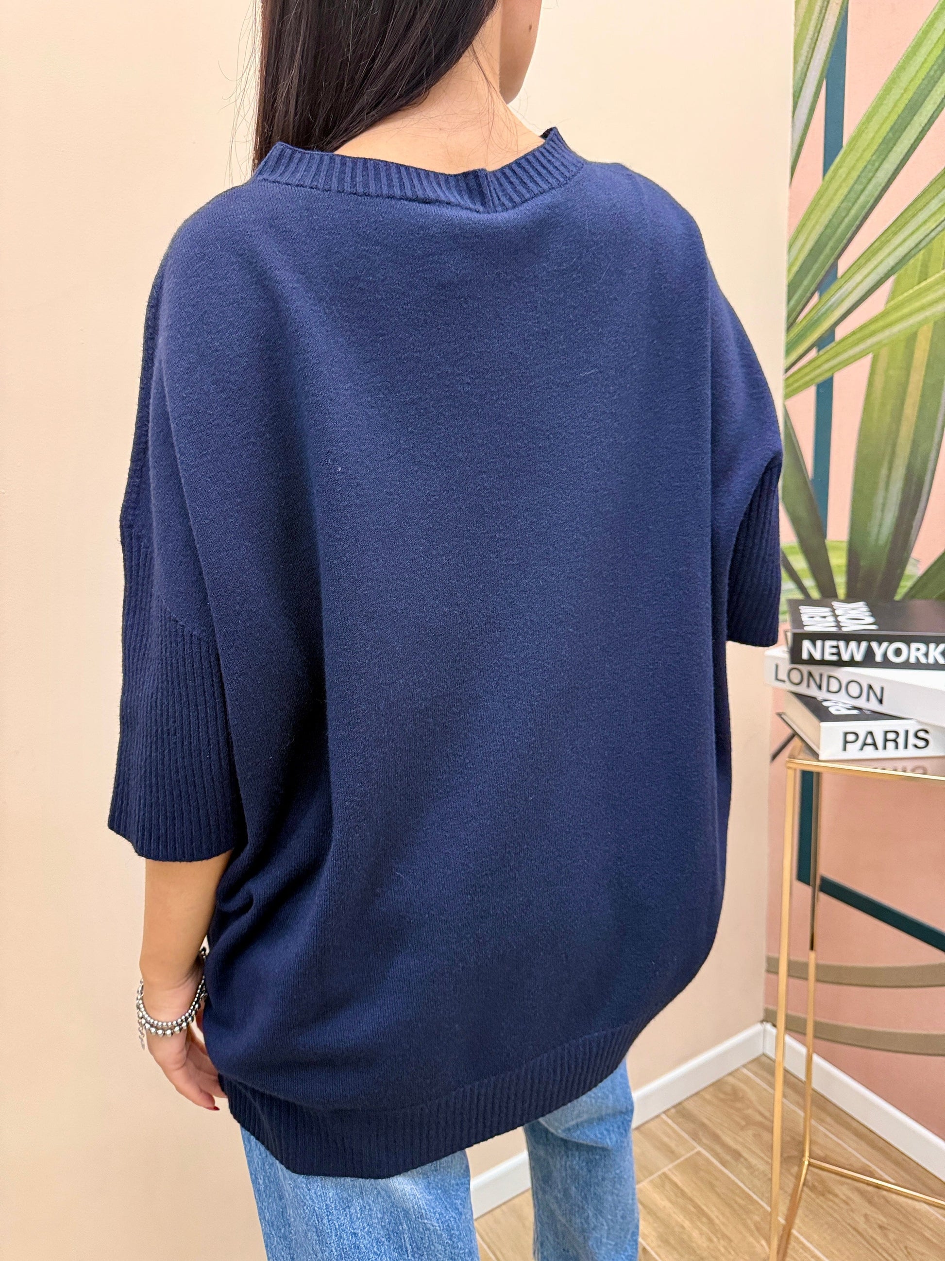 Pull over mezza manica - BLU