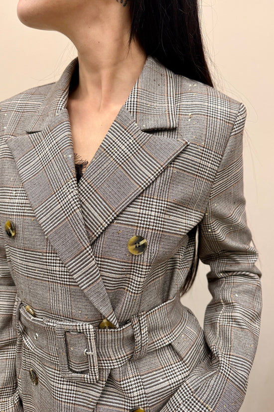 Giacca con cintura - BEIGE