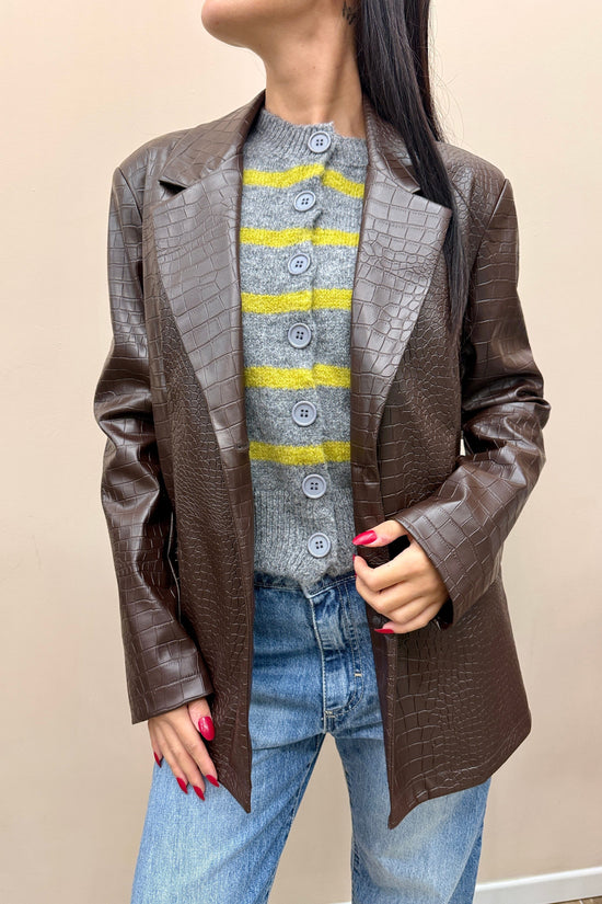 Giacca ecopelle - MORO