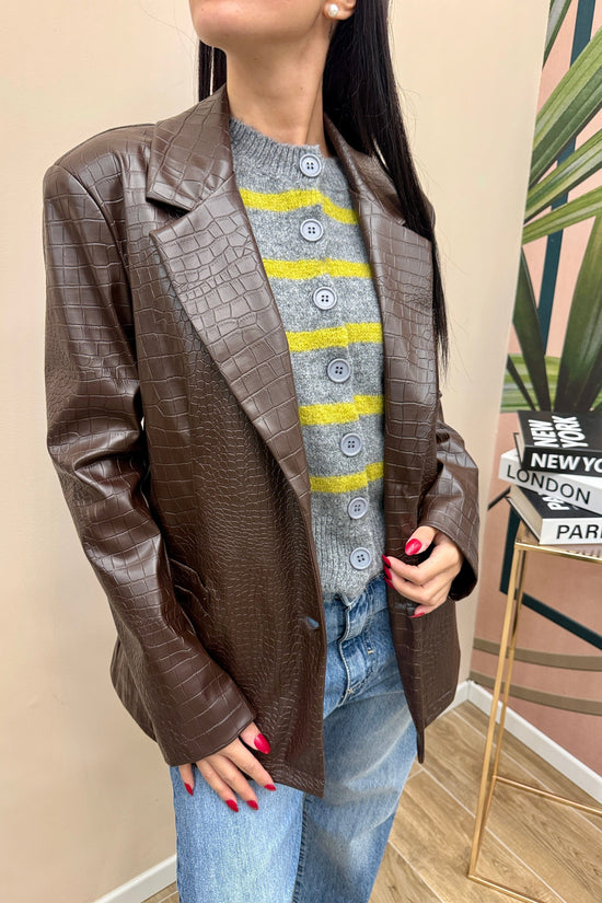 Giacca ecopelle - MORO