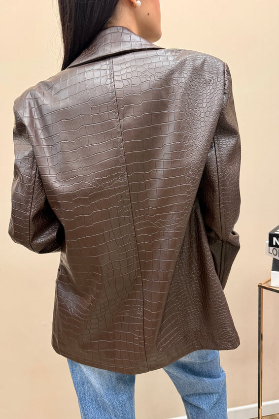 Giacca ecopelle - MORO