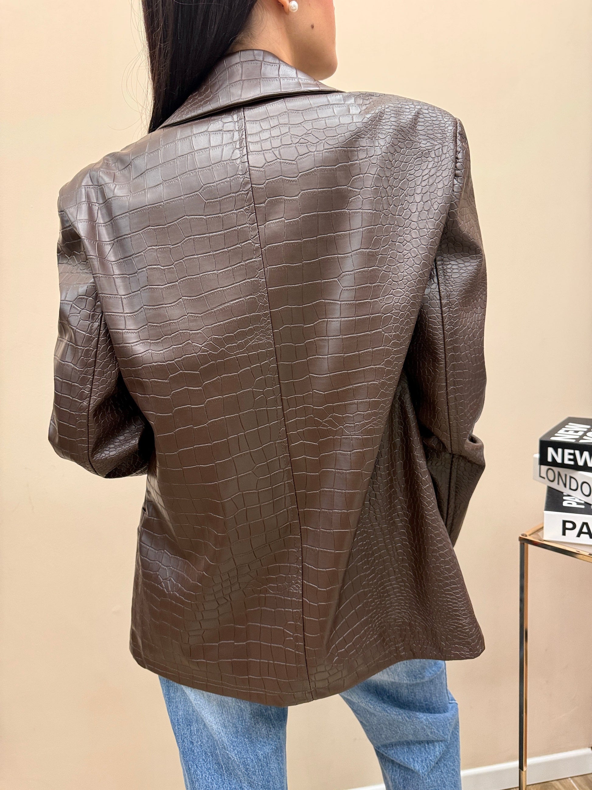 Giacca ecopelle - MORO