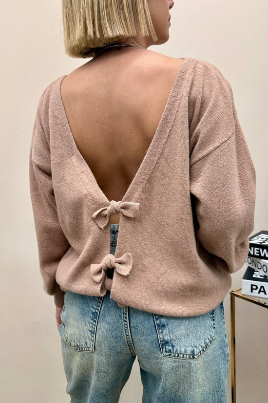 Pull con fiocchi dietro - CAMMELLO