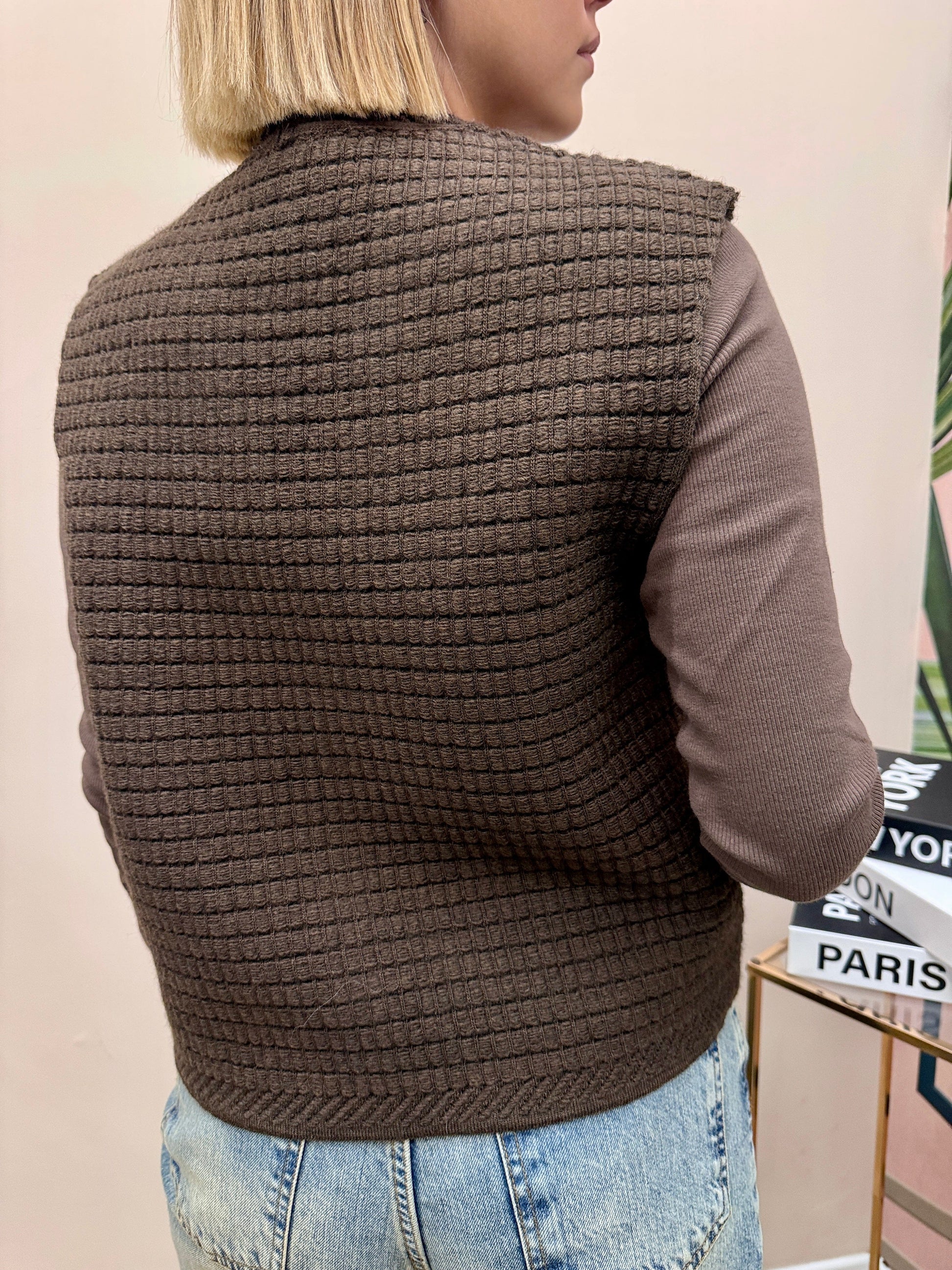 Gilet in maglia - MORO