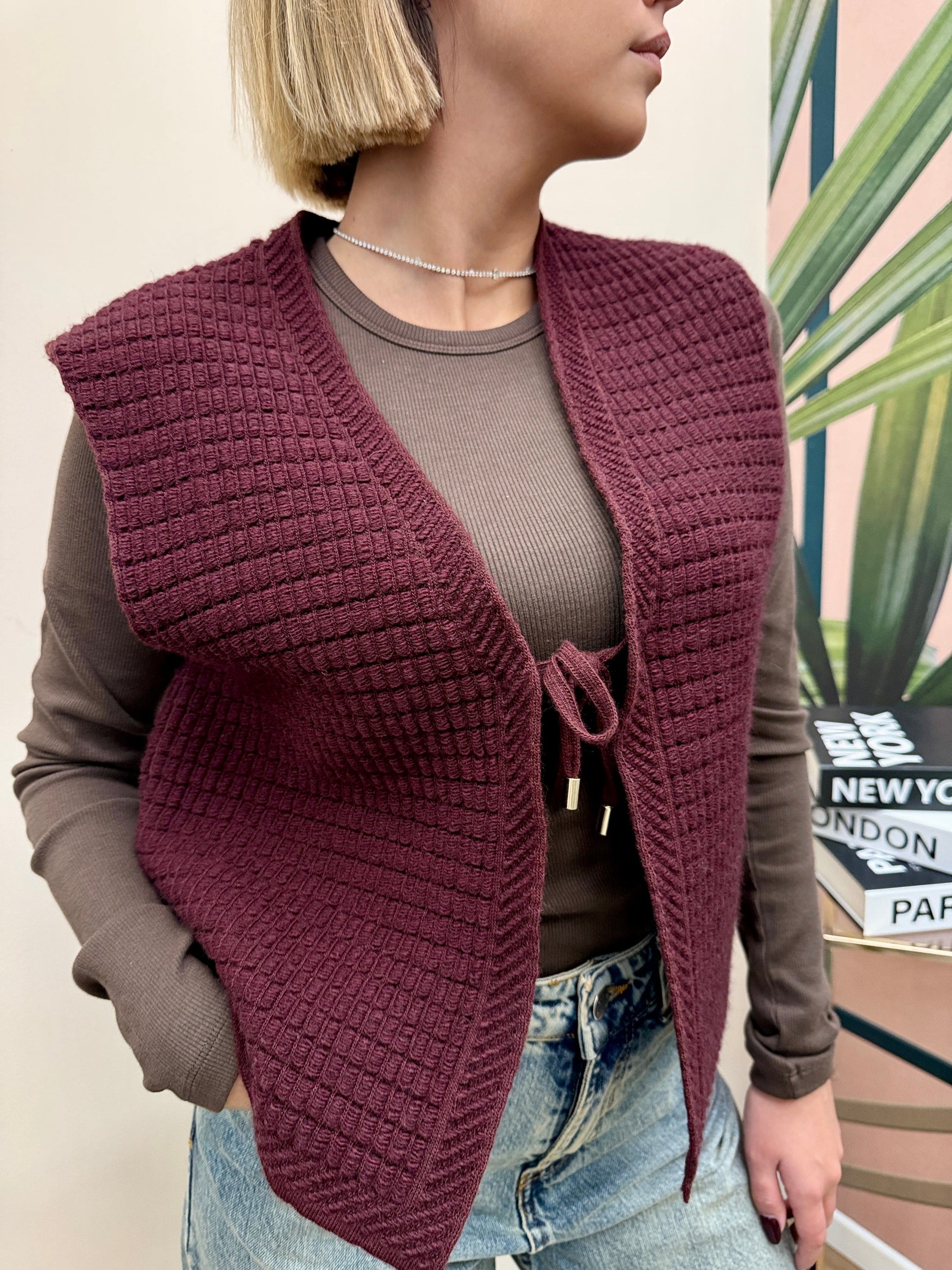 Gilet in maglia - VINO