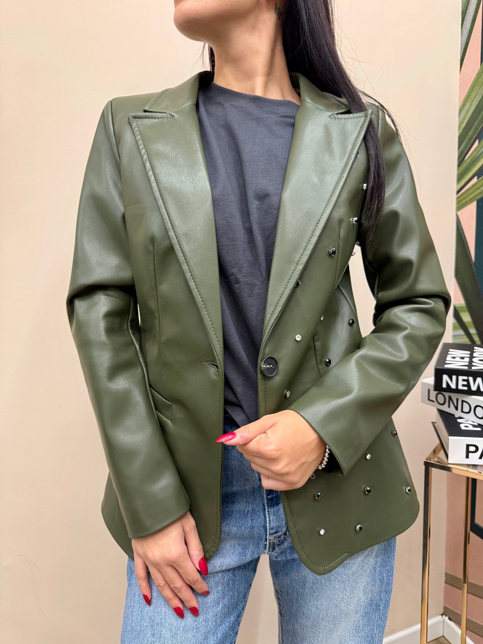 giacca strass - VERDE