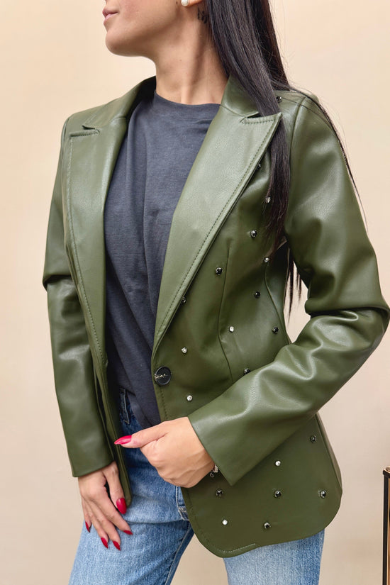 giacca strass - VERDE