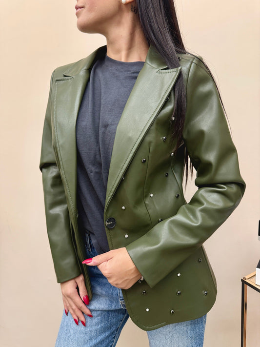 giacca strass - VERDE