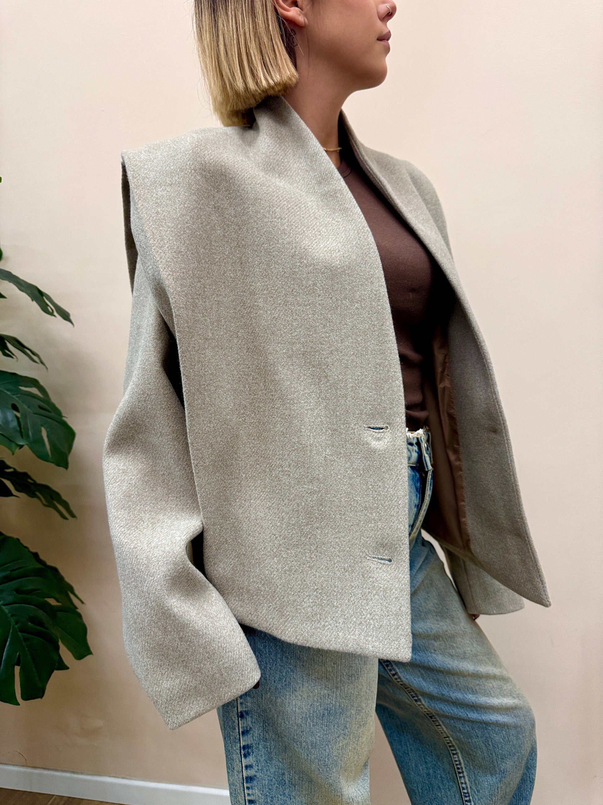 Cappotto spallina - TORTORA