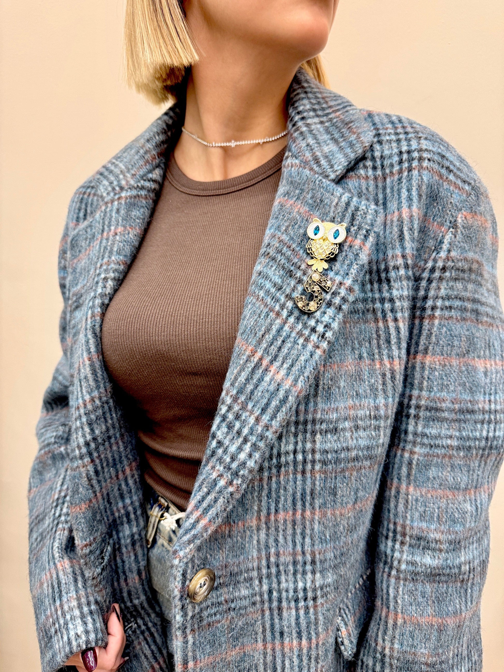 Giacca c/spille - BLU