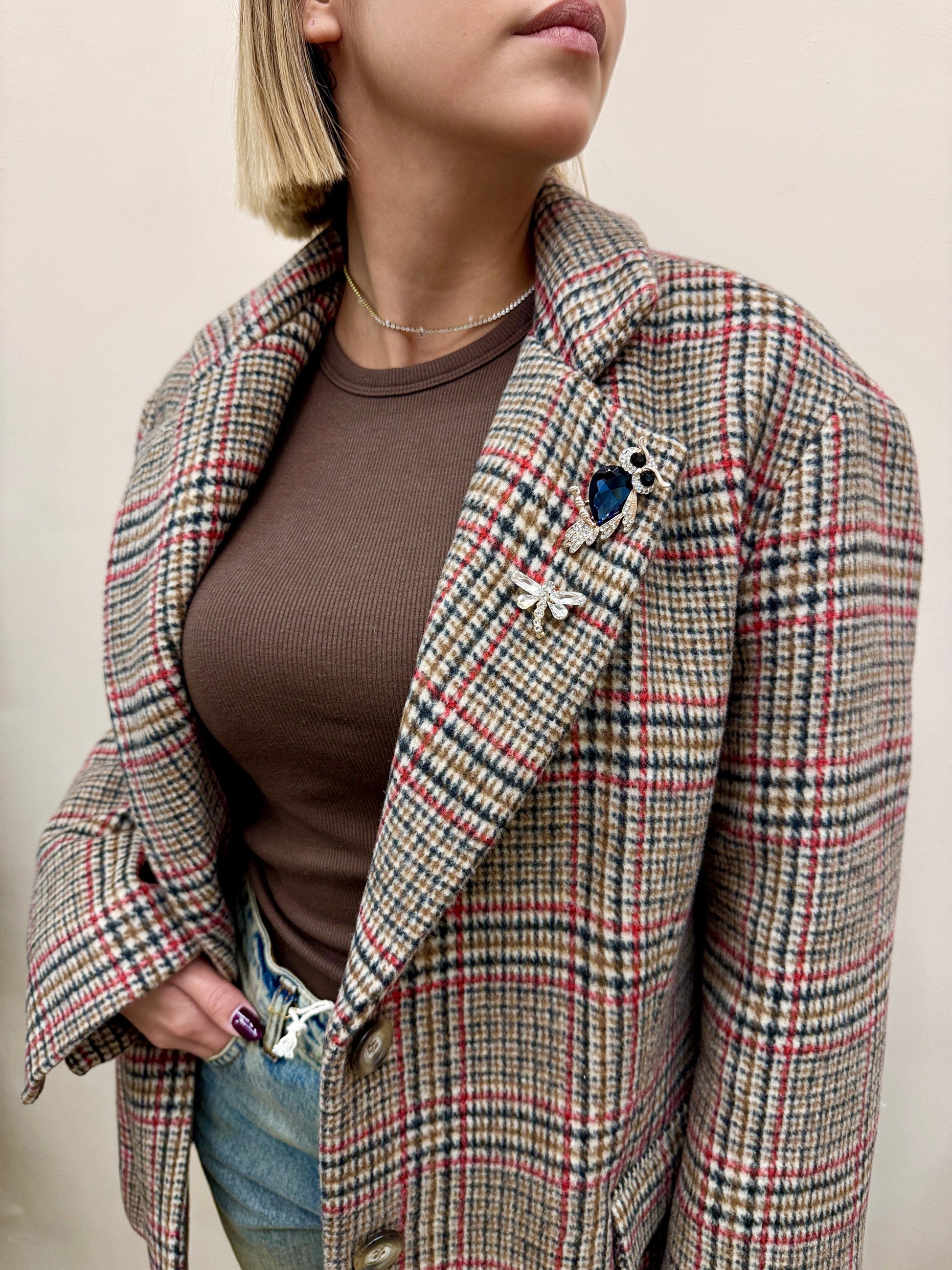 Giacca c/spille - CAMMELLO