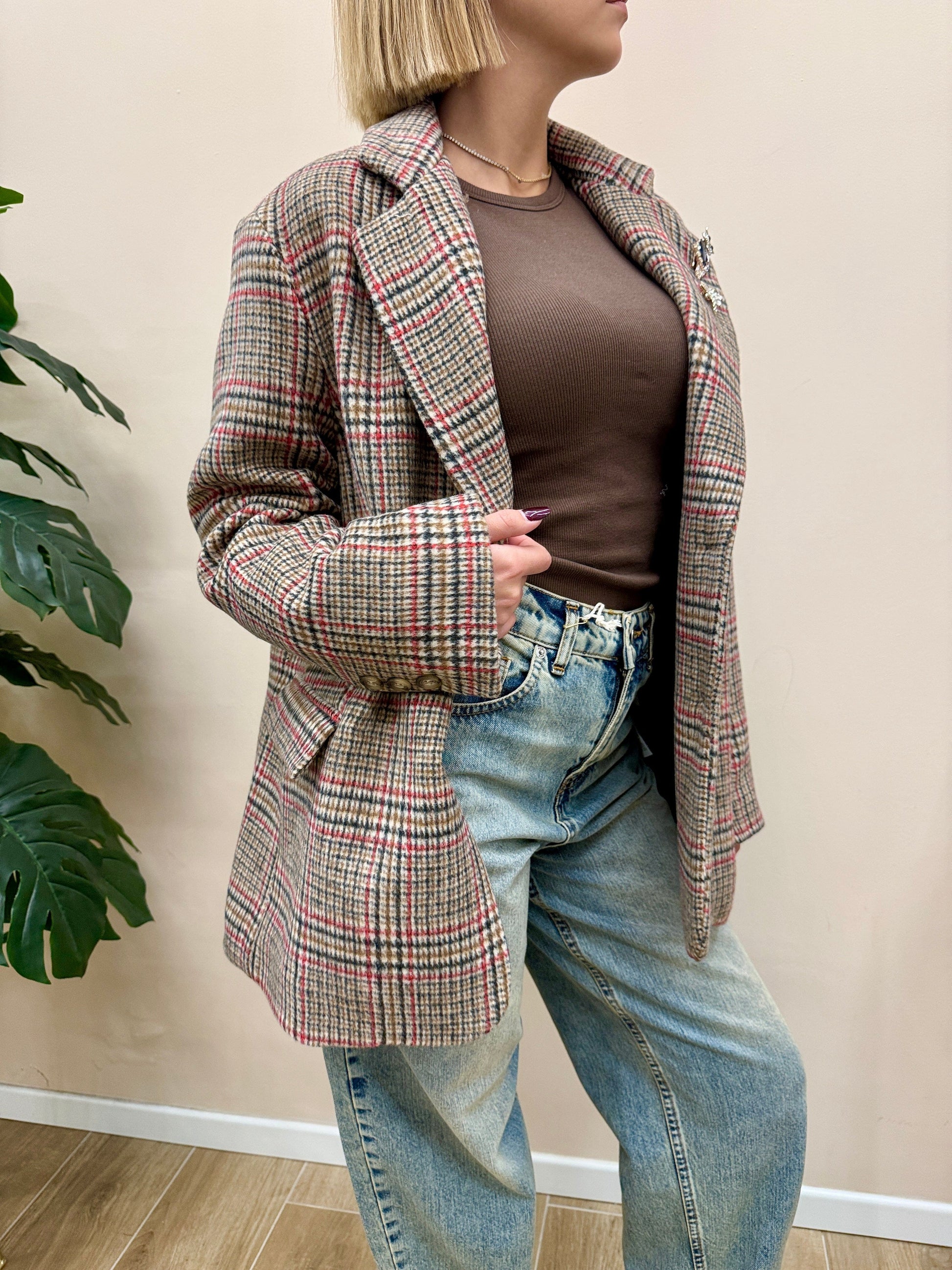 Giacca c/spille - CAMMELLO