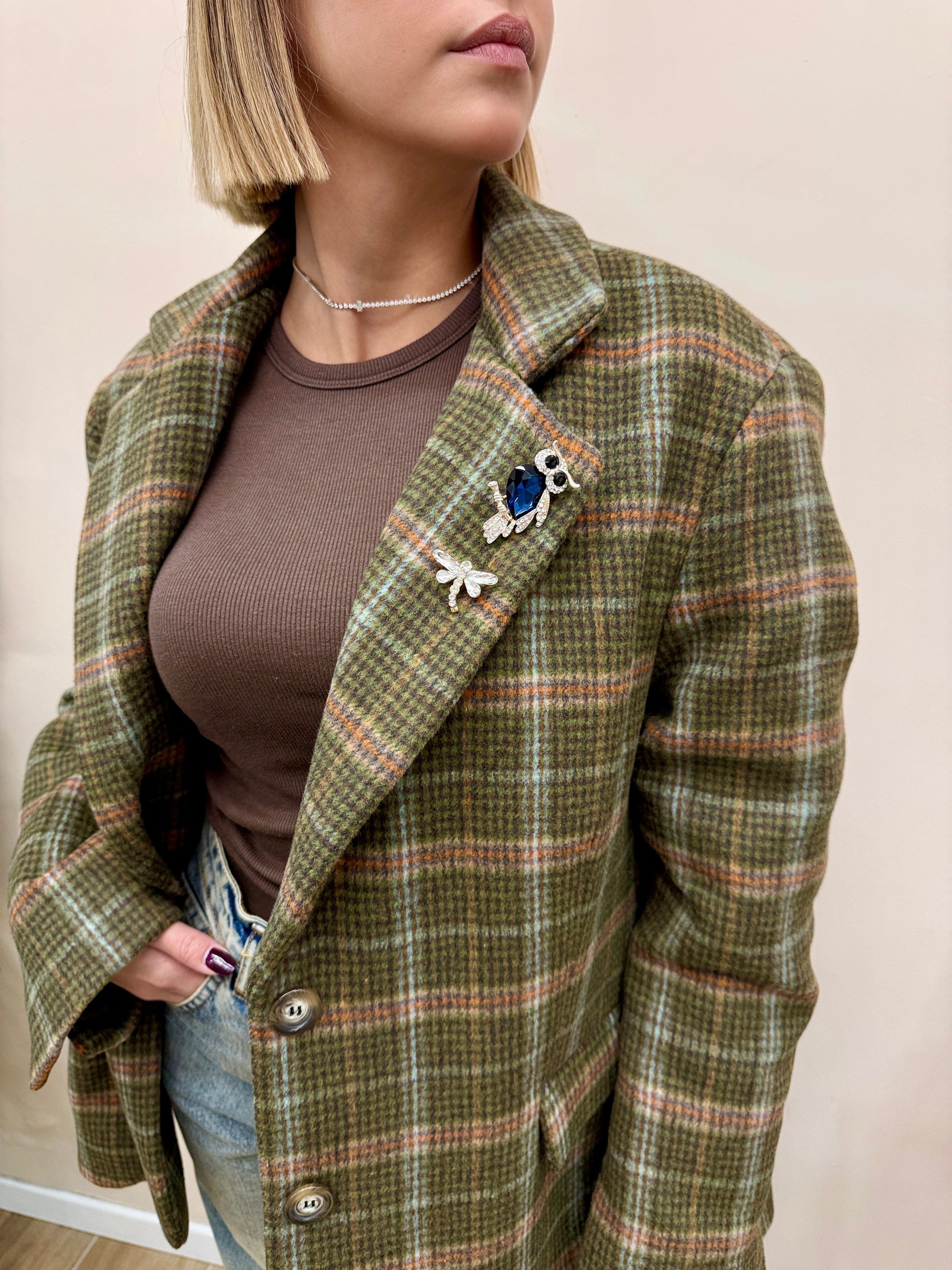 Giacca c/spille - VERDE