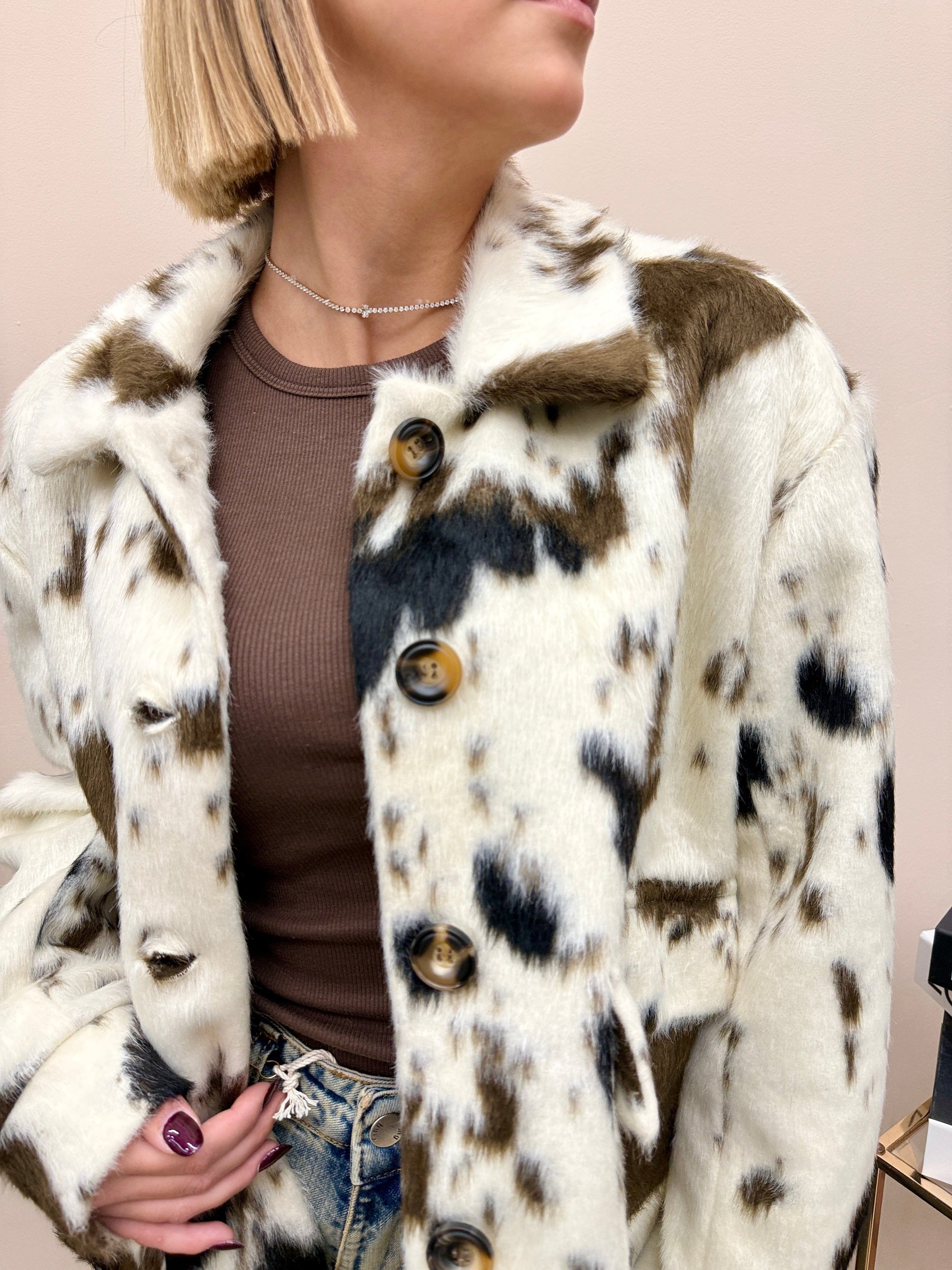 giacca cavallino - COW PRINT