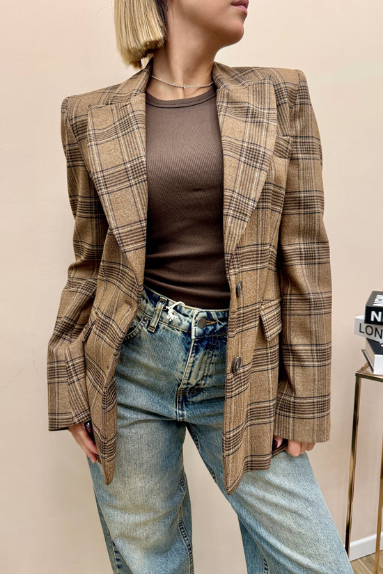 Giacca quadri - CAMMELLO