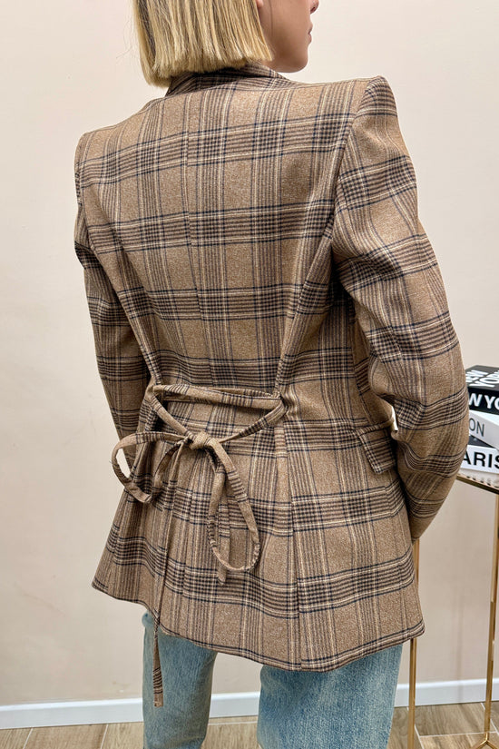 Giacca quadri - CAMMELLO