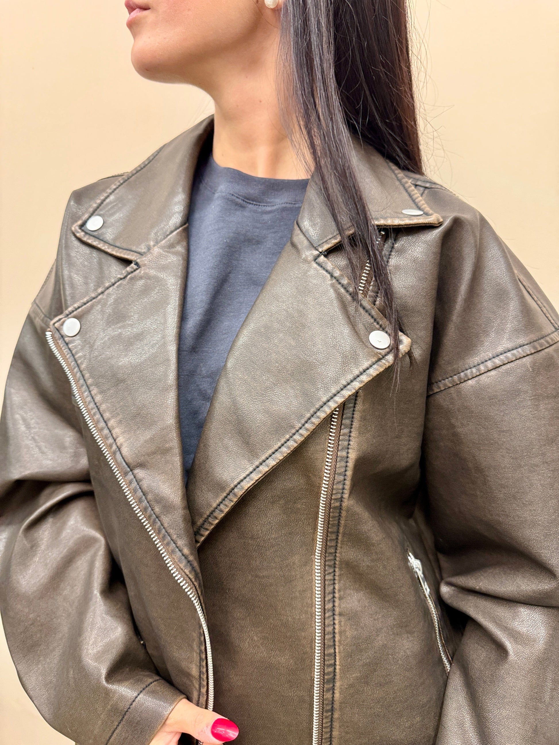 Giubbino chiodo over - MORO