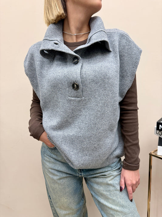 Gilet a polo - GRIGIO