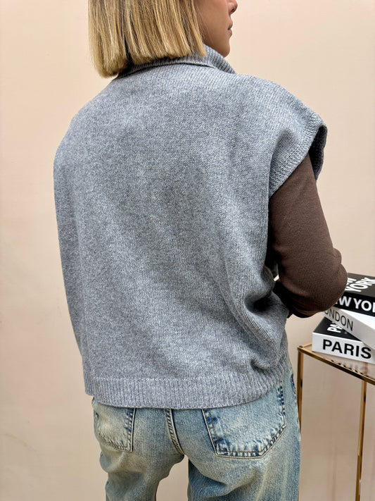 Gilet a polo - GRIGIO