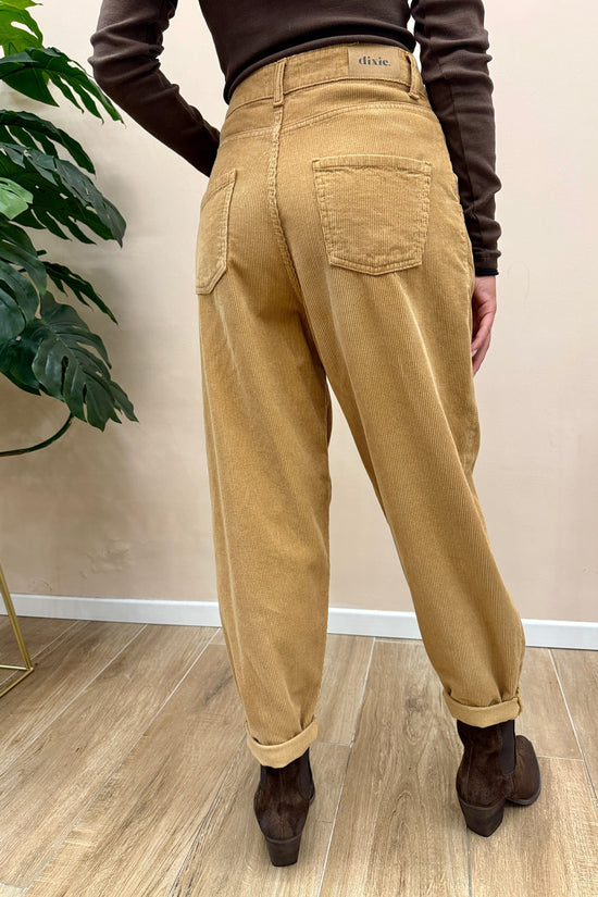Pantalone ovetto velluto - TABACCO