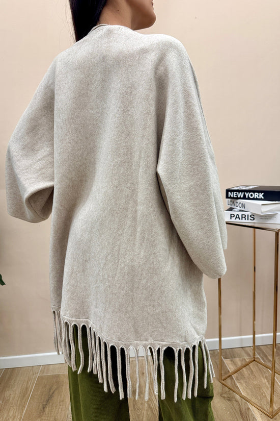 Kappa con frange - BEIGE