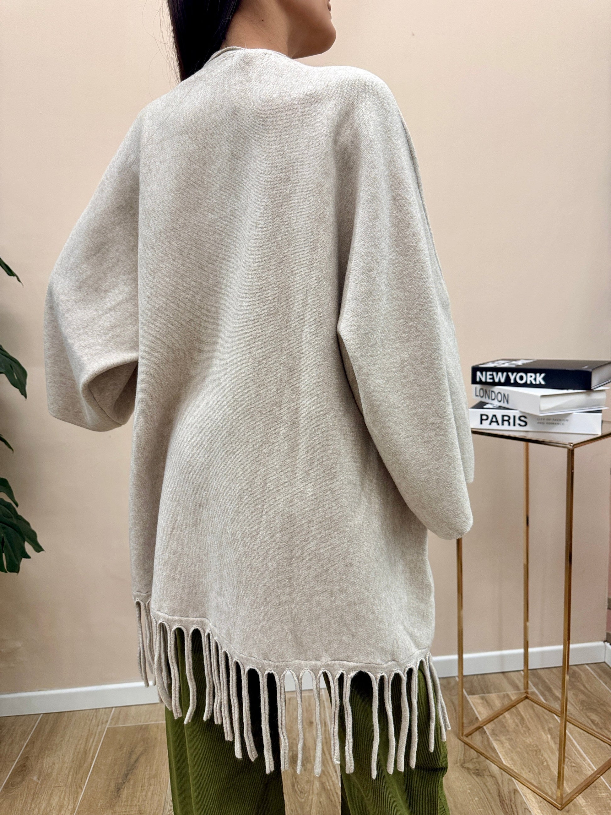 Kappa con frange - BEIGE