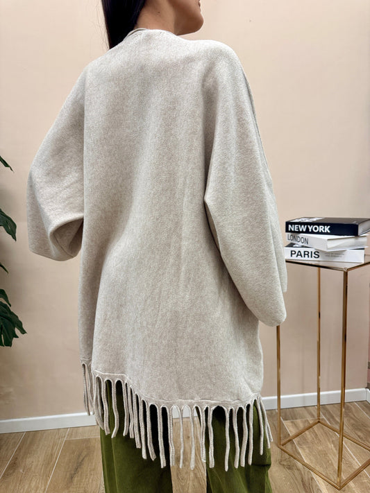 Kappa con frange - BEIGE