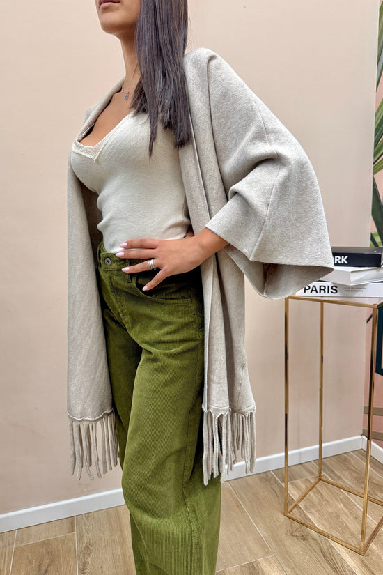Kappa con frange - BEIGE