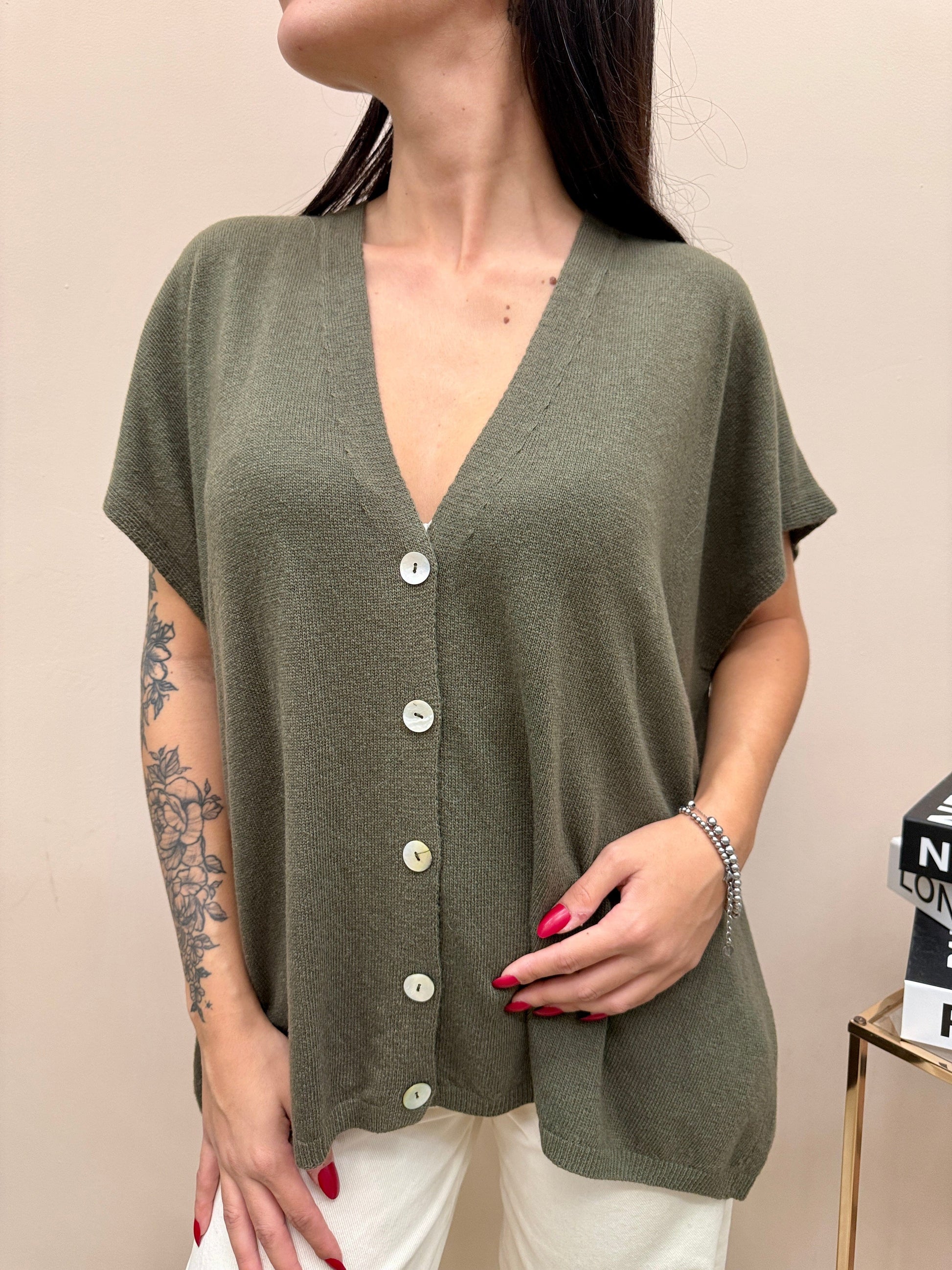 Cardigan gilet - MILITARE