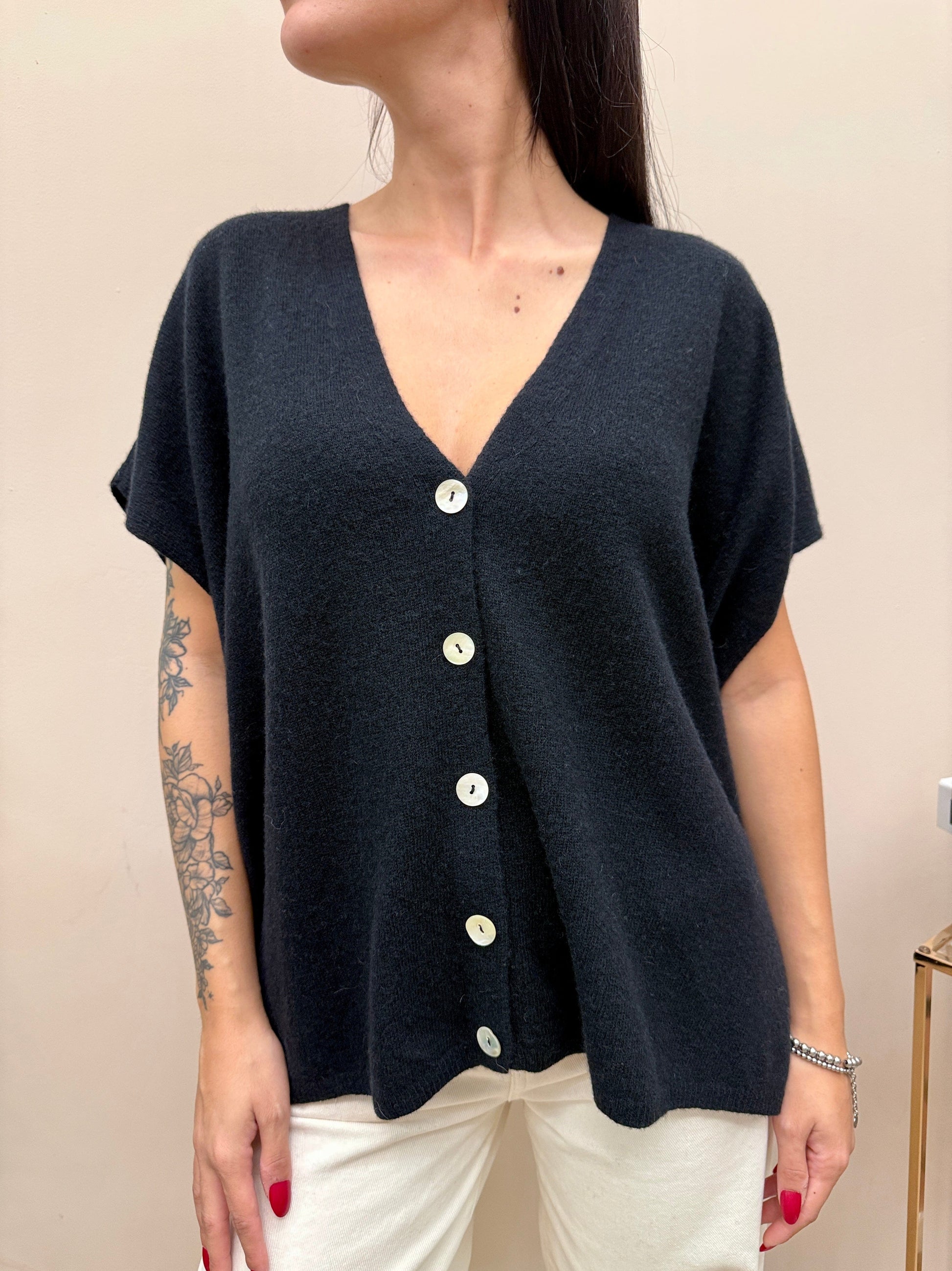 Cardigan gilet - NERO