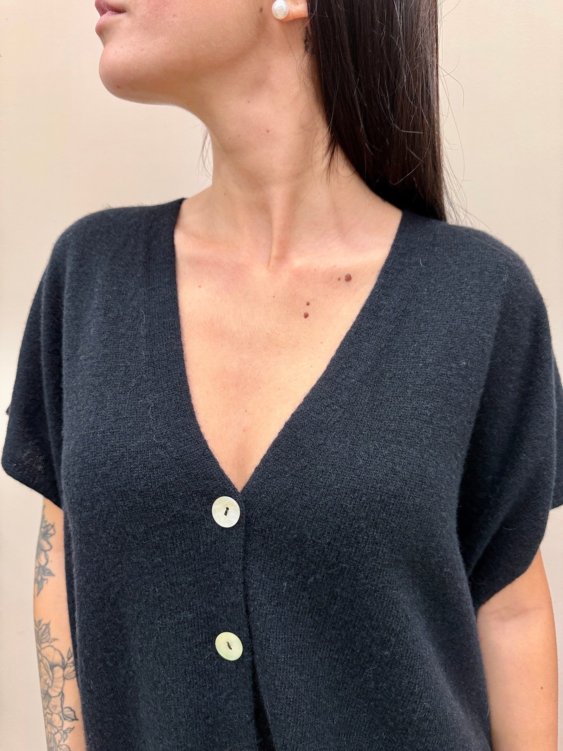 Cardigan gilet - NERO