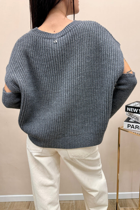 Gilet c/manicotti - ANTRACITE