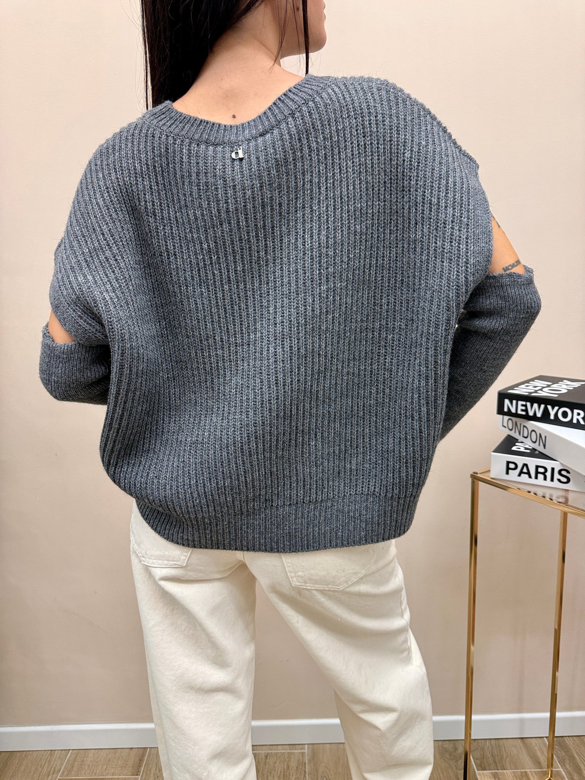 Gilet c/manicotti - ANTRACITE