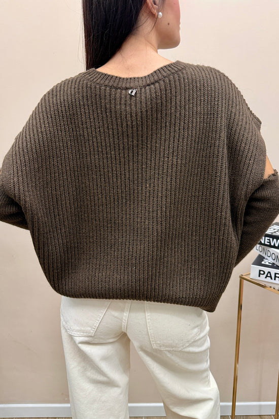 Pull quadri misto lana - MORO