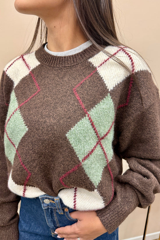 Pull quadri misto lana - MORO