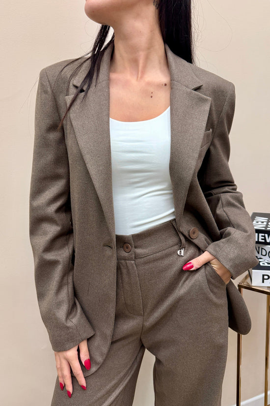 Giacca monopetto - TORTORA