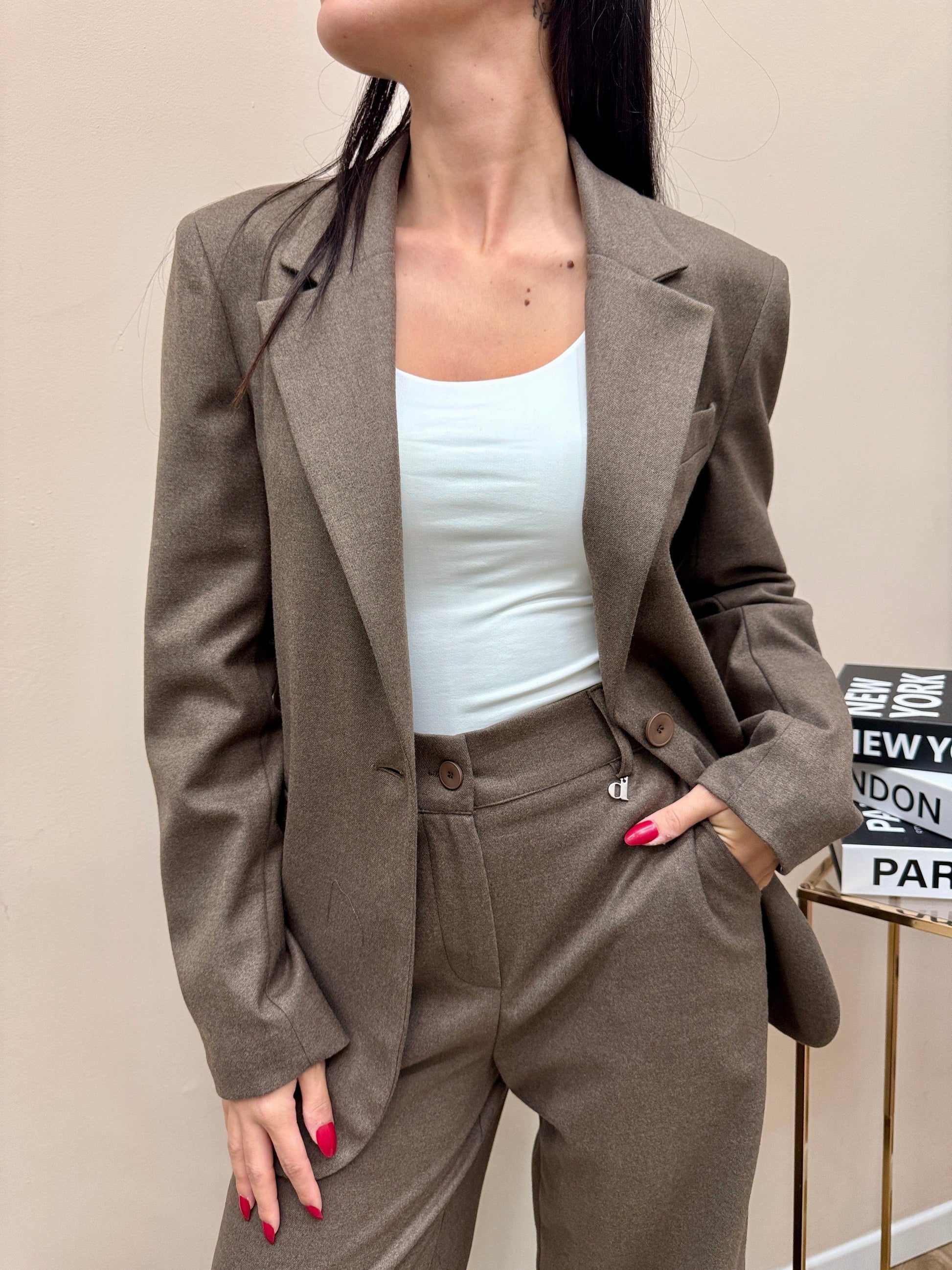 Giacca monopetto - TORTORA