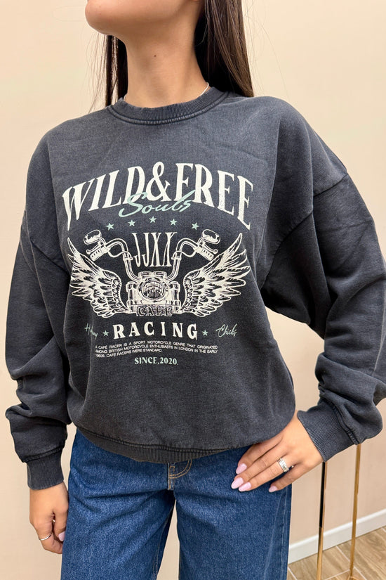 Felpa rock Britta - NERO