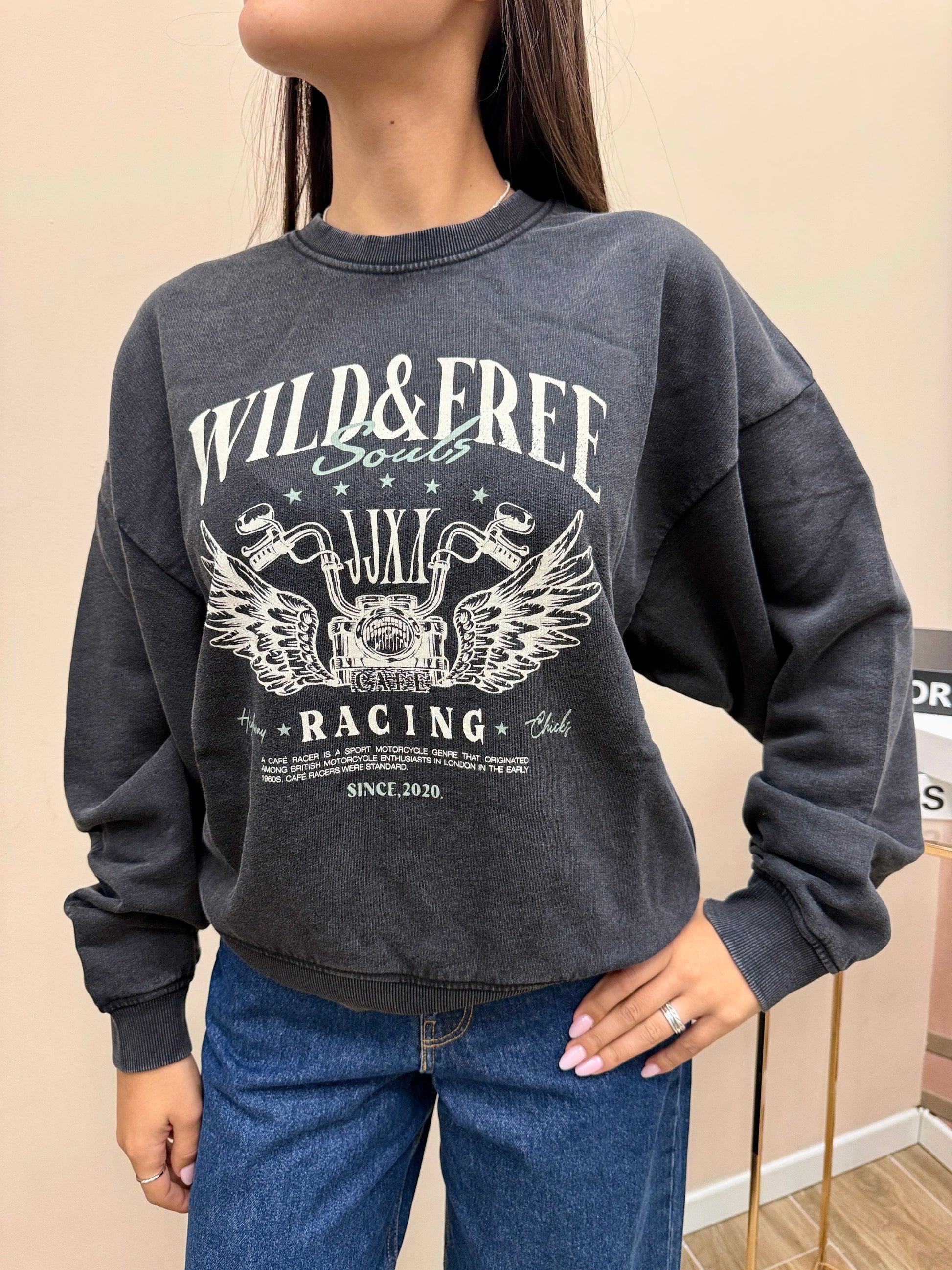 Felpa rock Britta - NERO