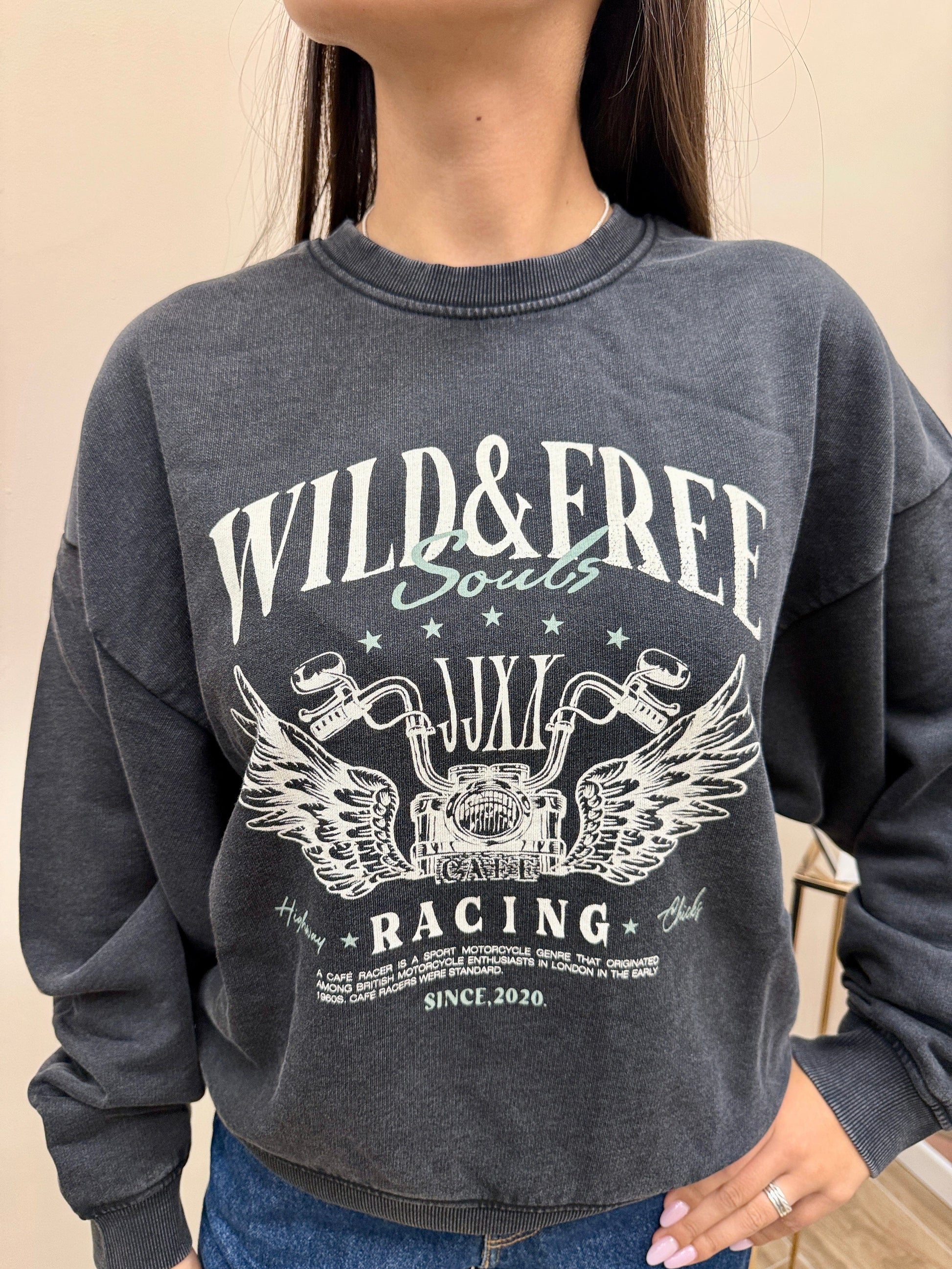 Felpa rock Britta - NERO