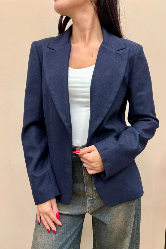 Giacca in lana slim - BLU