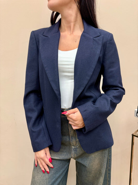 Giacca in lana slim - BLU