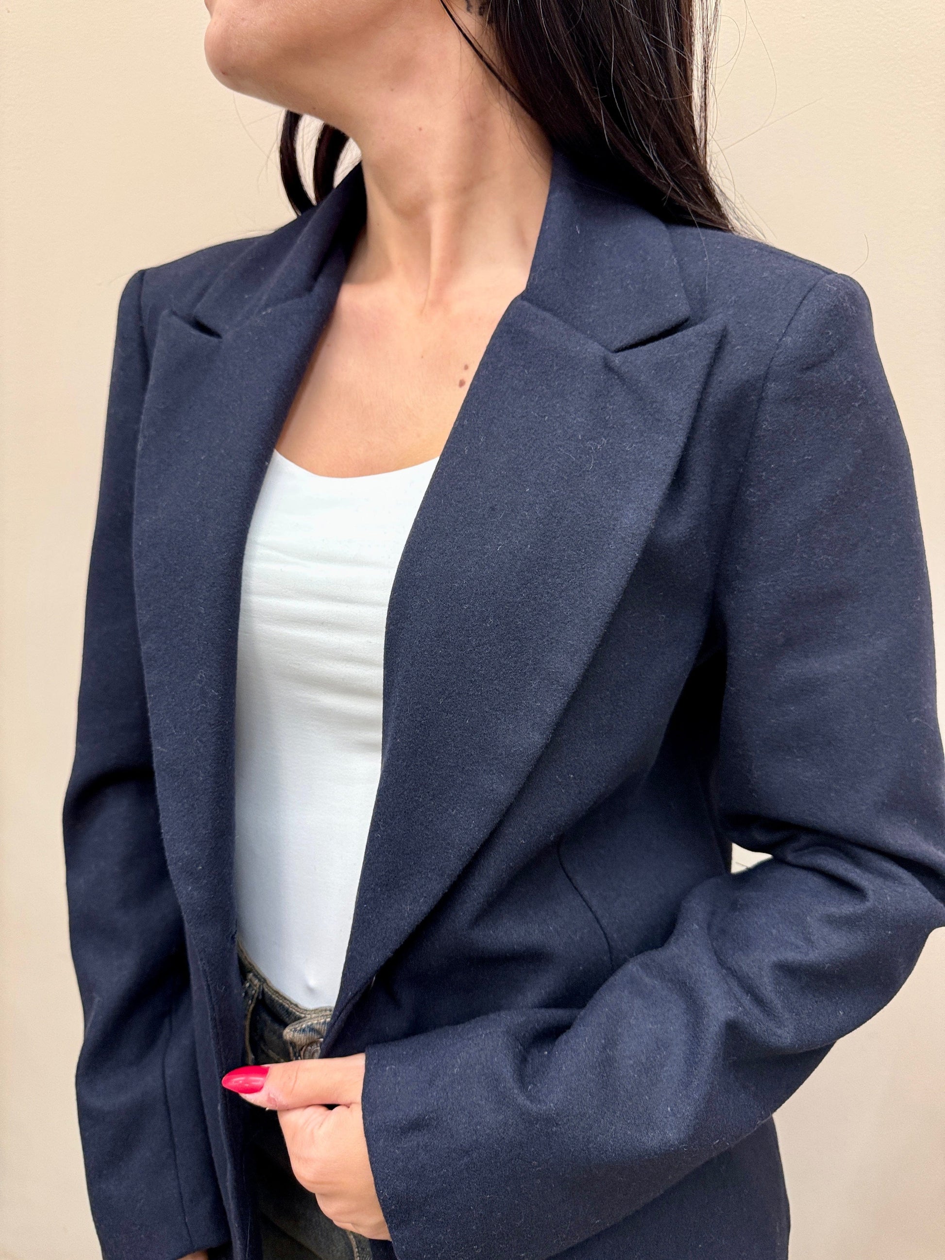 Giacca in lana slim - BLU