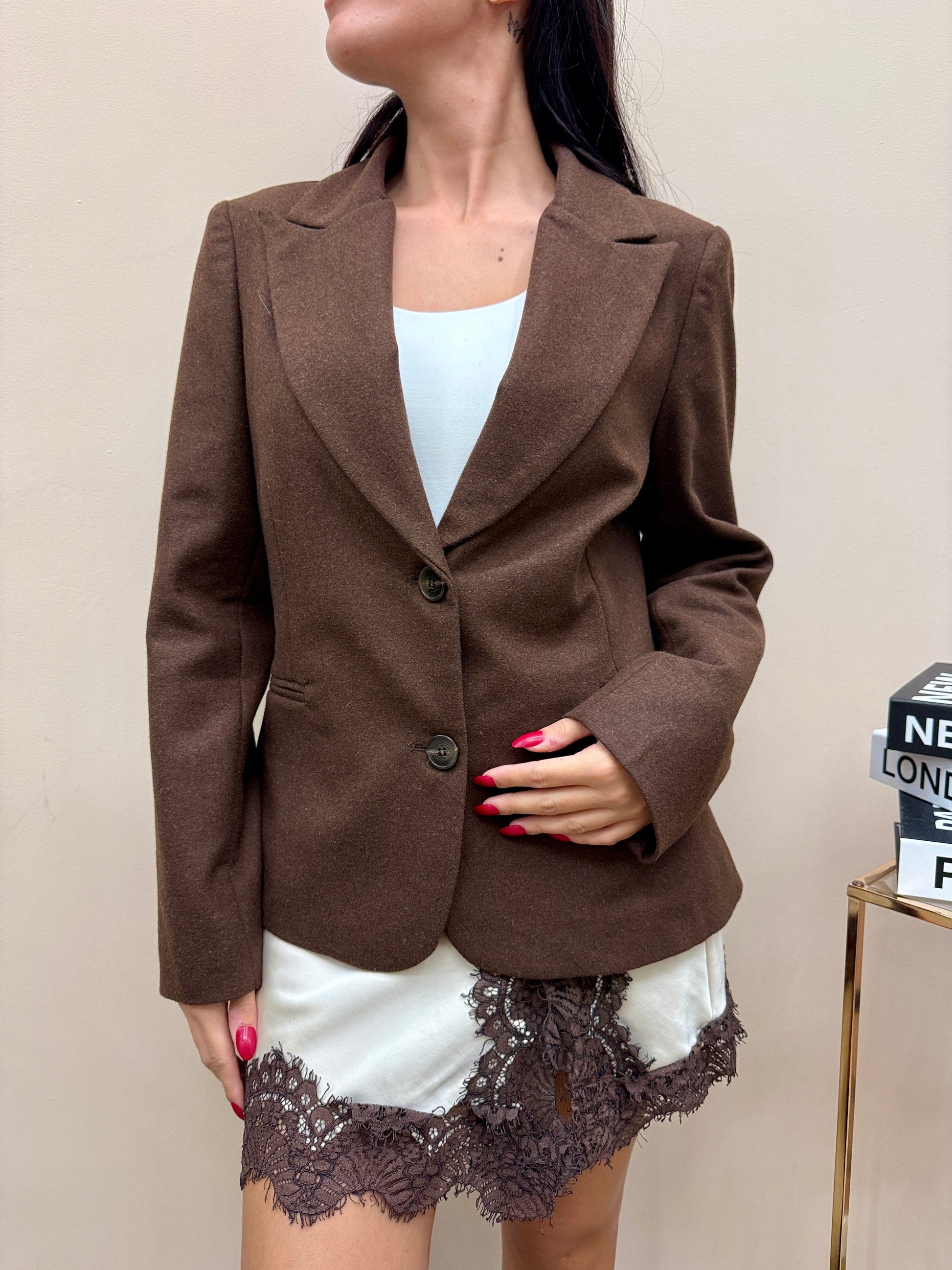 Giacca in lana slim - MORO